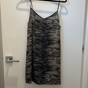 All Saints Animal Print Silk Dress